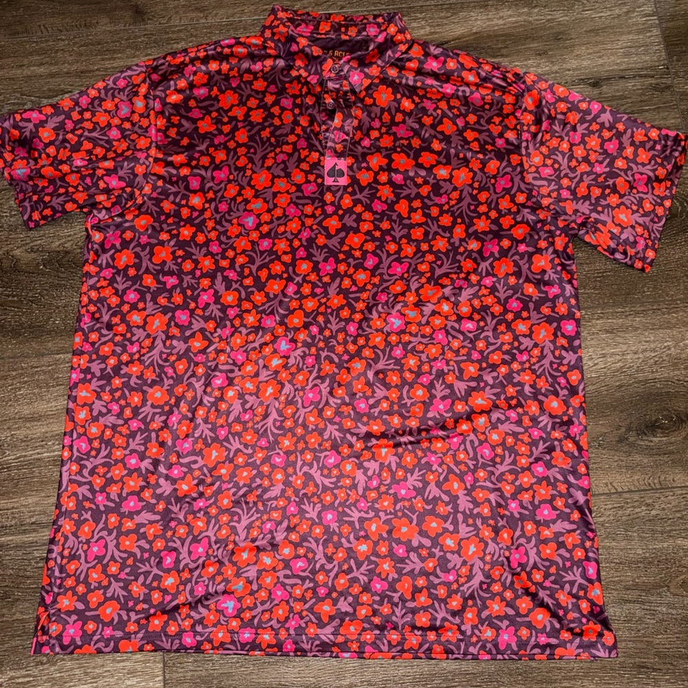 Vibrant Floral Men's Polo Shirt